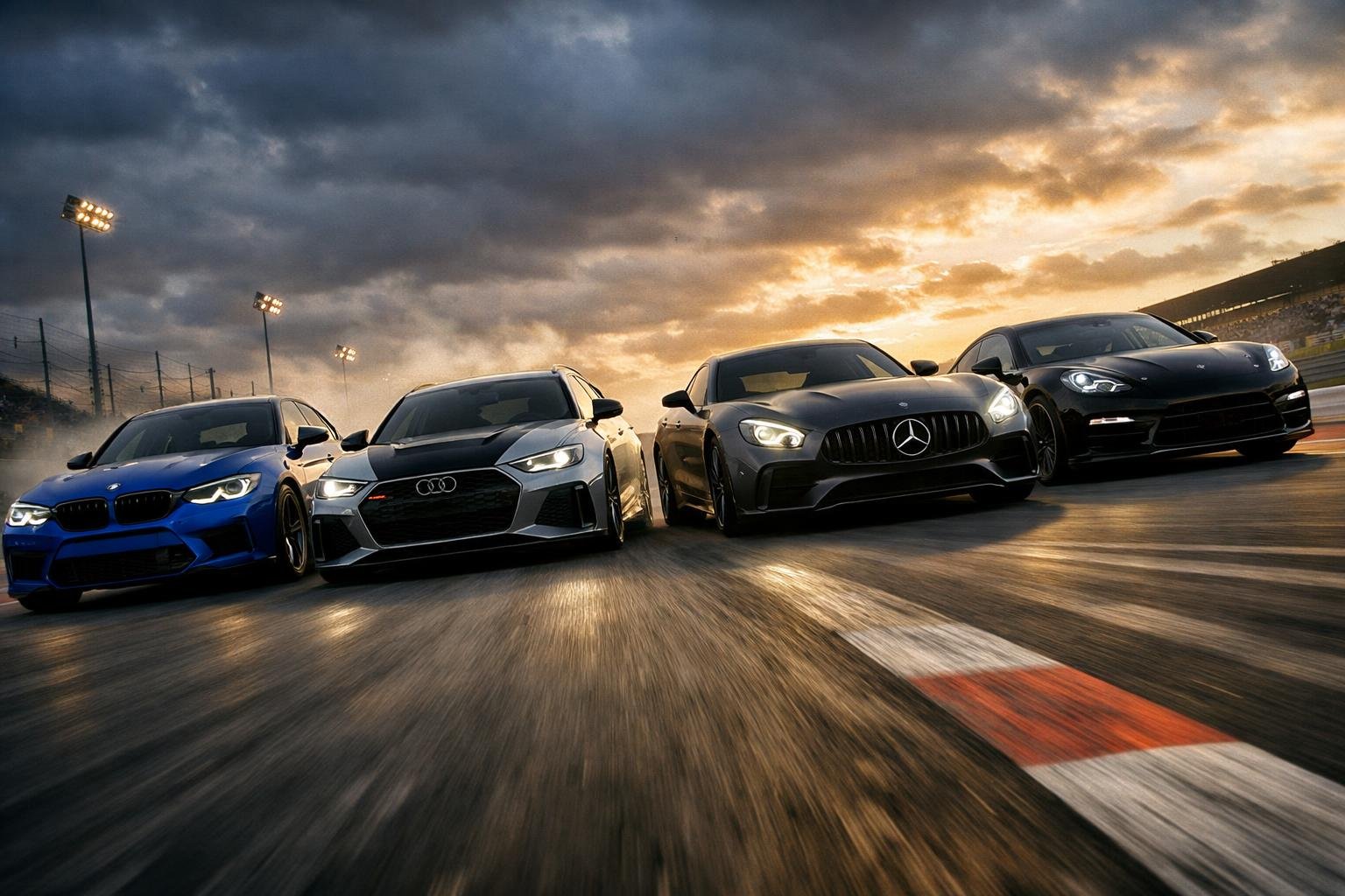 BMW M5 vs Audi RS6 GT vs AMG GT vs Panamera Turbo S: Cel mai rapid V8 german