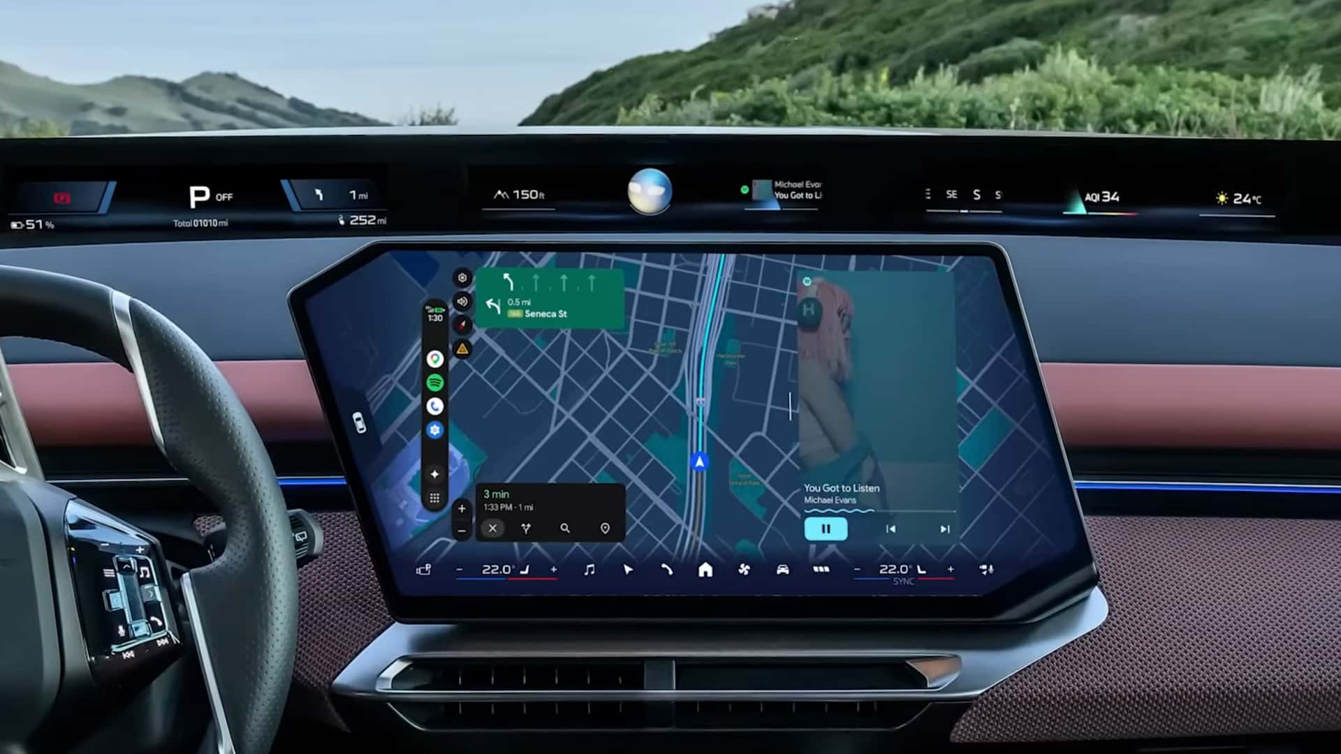 Android Auto se reinventează: hărți full-screen și video YouTube