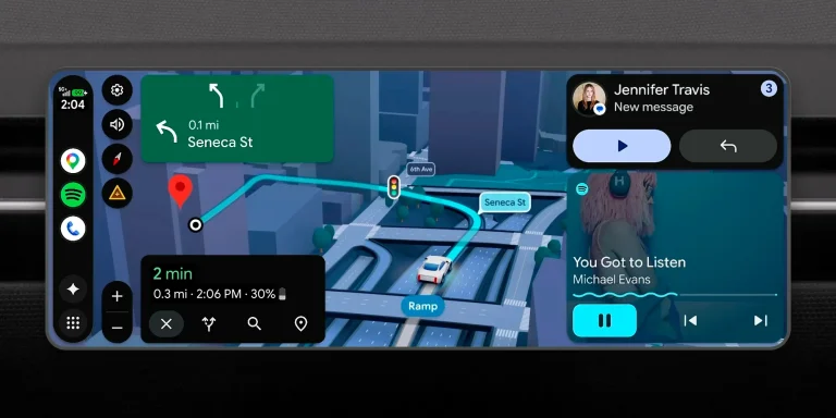 Android Auto se reinventează: hărți full-screen și video YouTube