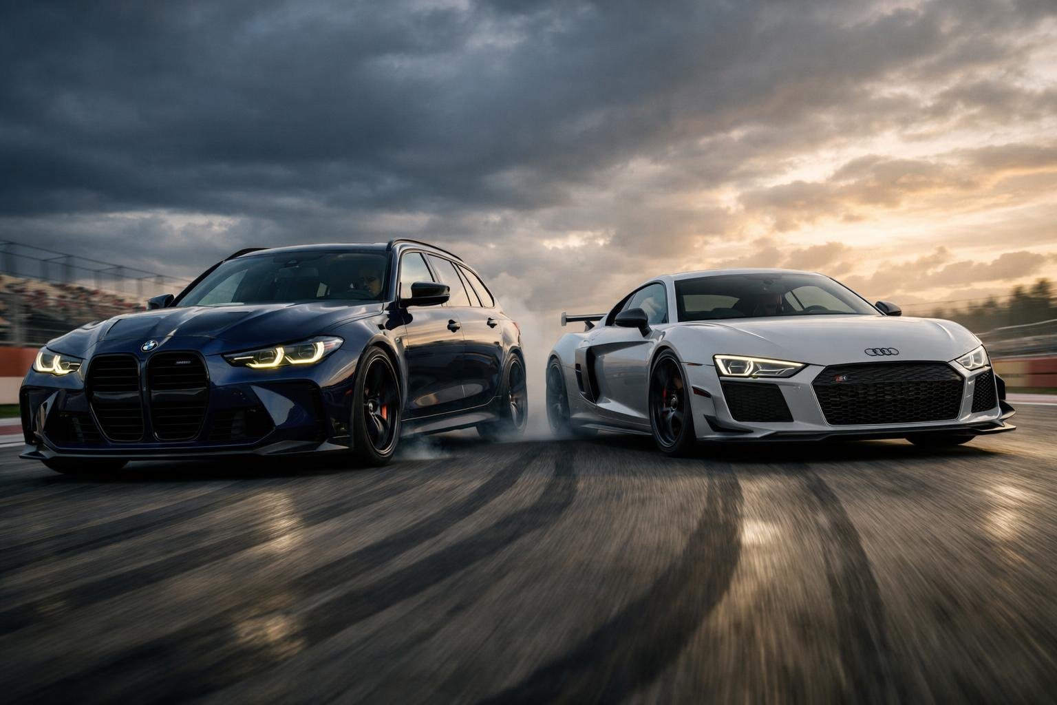 BMW M3 CS Touring vs Audi R8 GT: break contra supercar