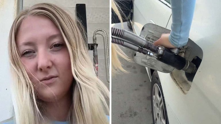 Woman Drives Honda Civic