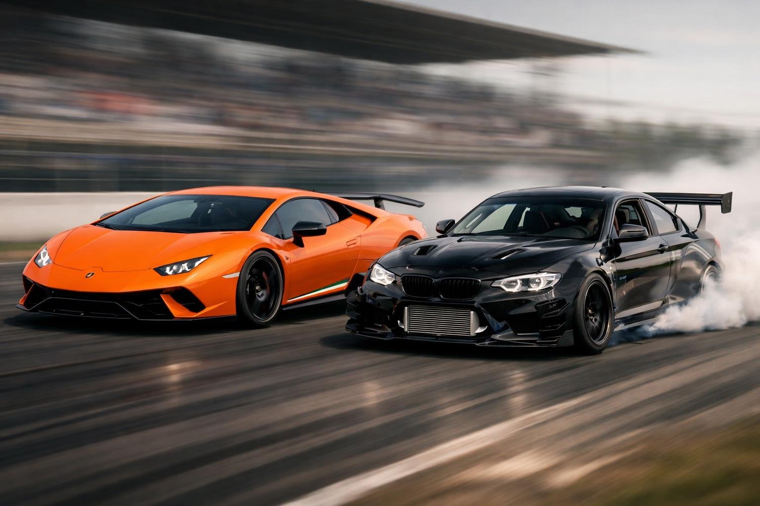 Lamborghini Huracan vs BMW M2 de 1.100 CP: Supercar vs drift