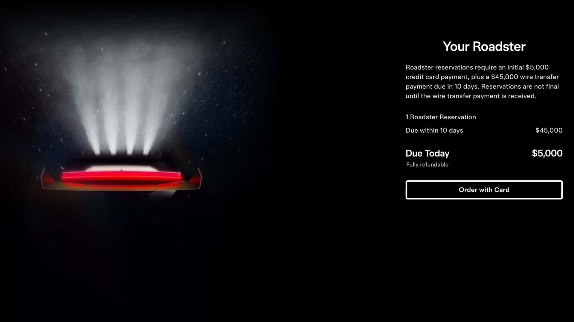 Tesla Roadster: rezervări de $50.000 și lansare pe 1 octombrie